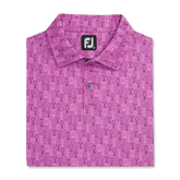 FootJoy Lisle Glass Print Self Collar Polo